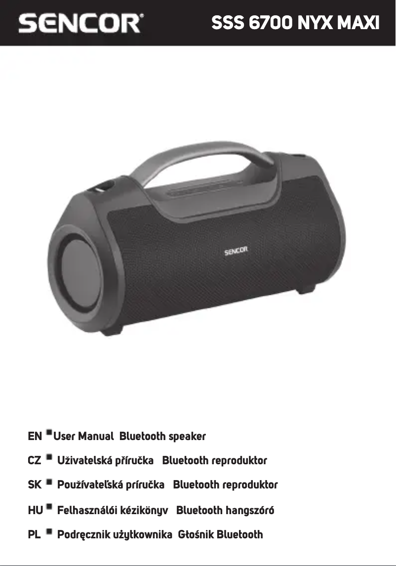 Página 1 del manual Manual de usuario Sencor SSS 6700 NYX MAXI