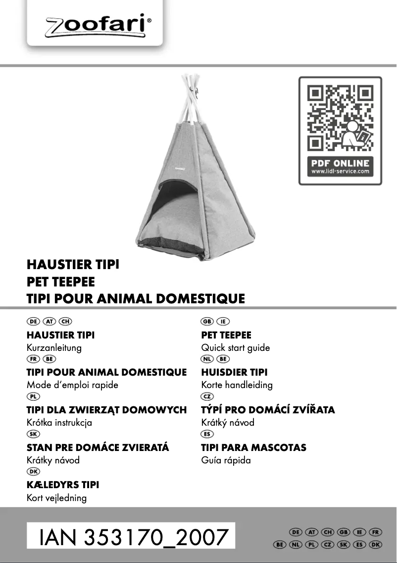 Page n°1 - Manuel utilisateur Zoofari IAN 353170