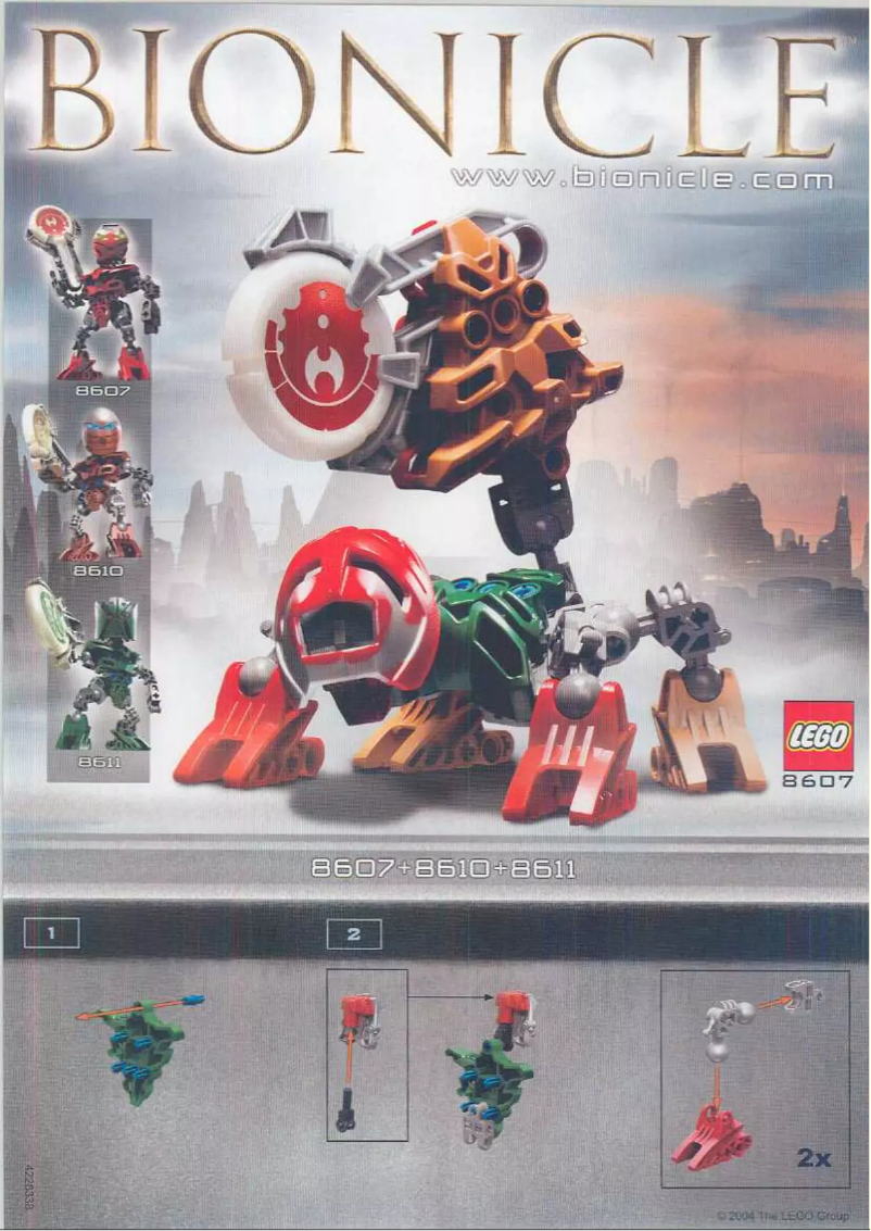 Page 1 de la notice Manuel utilisateur Lego Bionicle 8607