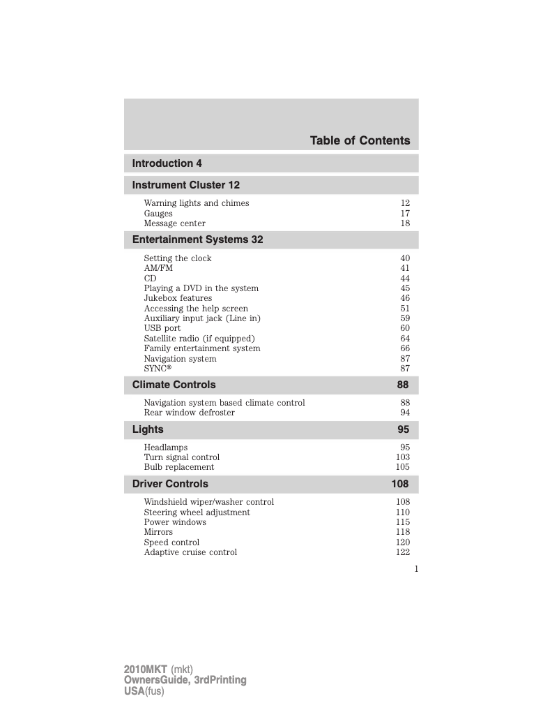 Image de la première page du manuel de l'appareil MKT (2010)