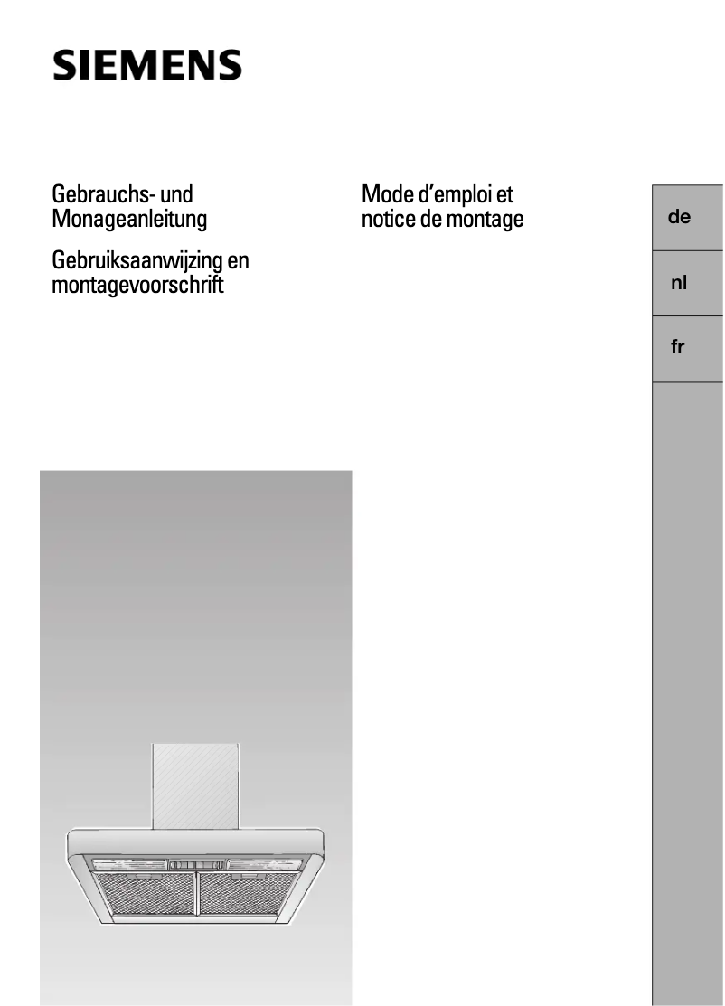Page 1 de la notice Manuel utilisateur Siemens LC954BA10