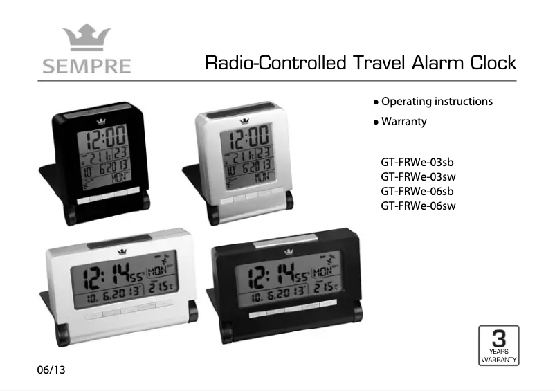 Page n°1 - Manuel utilisateur Sempre GT-FRWE-03SW