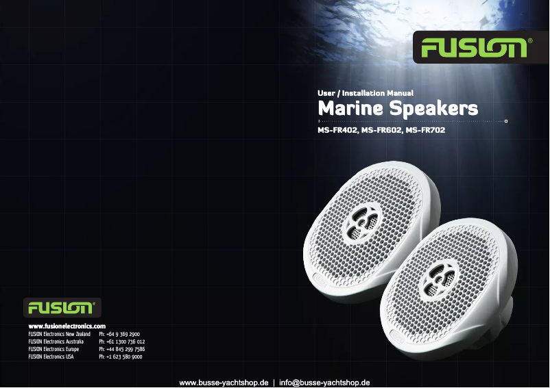 Page n°1 - Manuel utilisateur Fusion MS-FR402