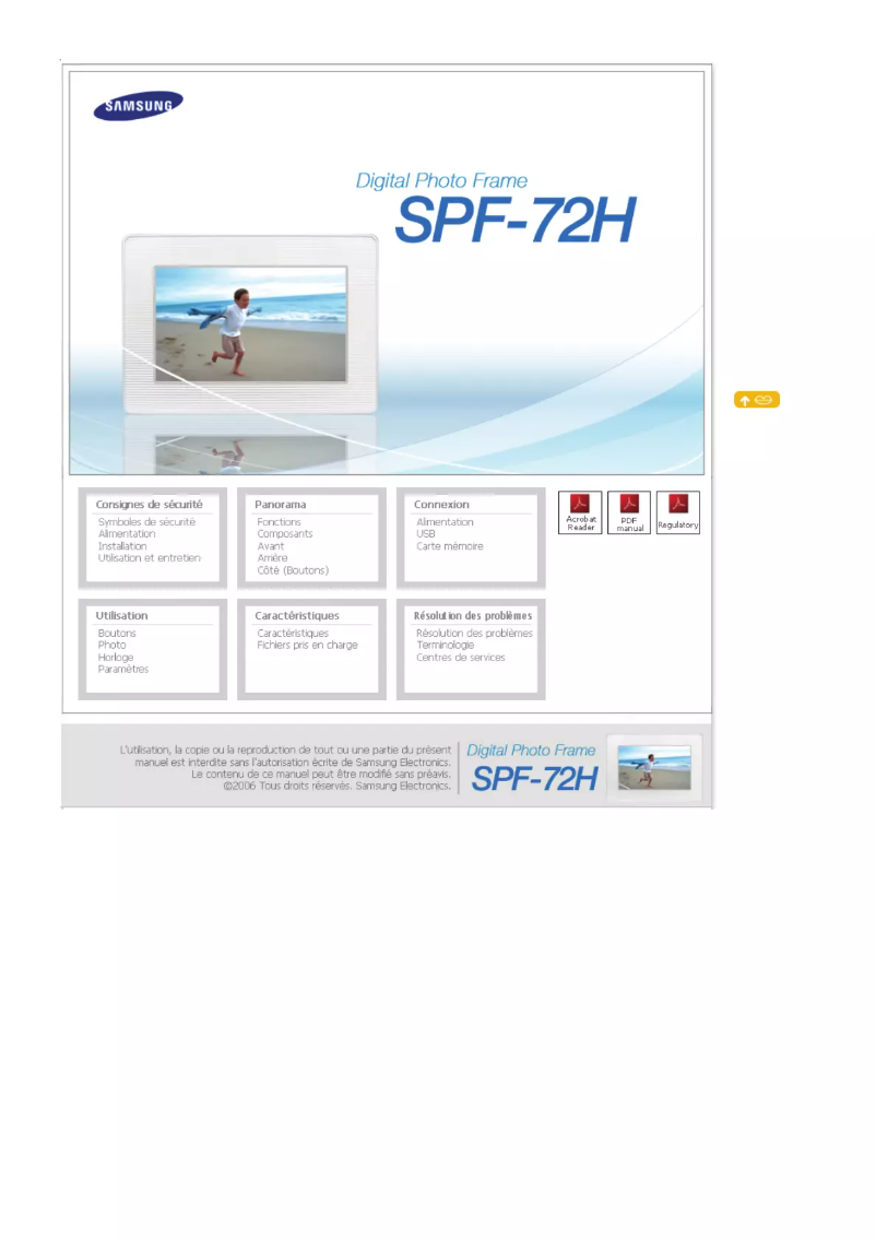 Page n°1 - Manuel utilisateur Samsung SPF-72H