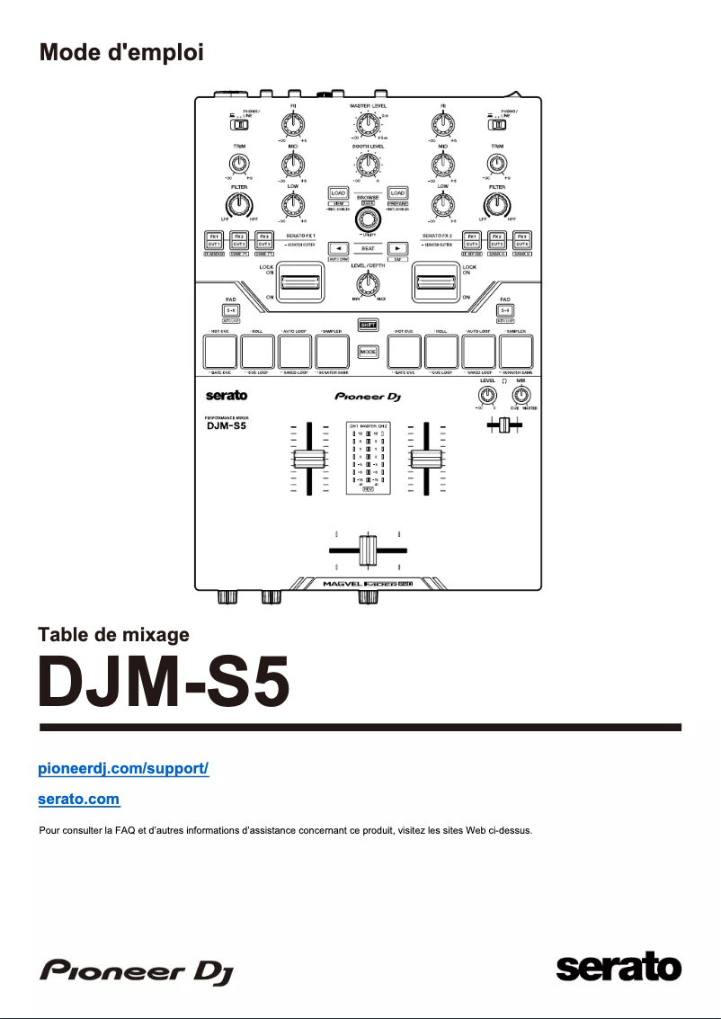 Imagen de la primera página del manual del dispositivo DJM-S5