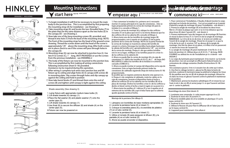 Page n°1 - Manuel utilisateur Hinkley Lighting Delaney 46441BK