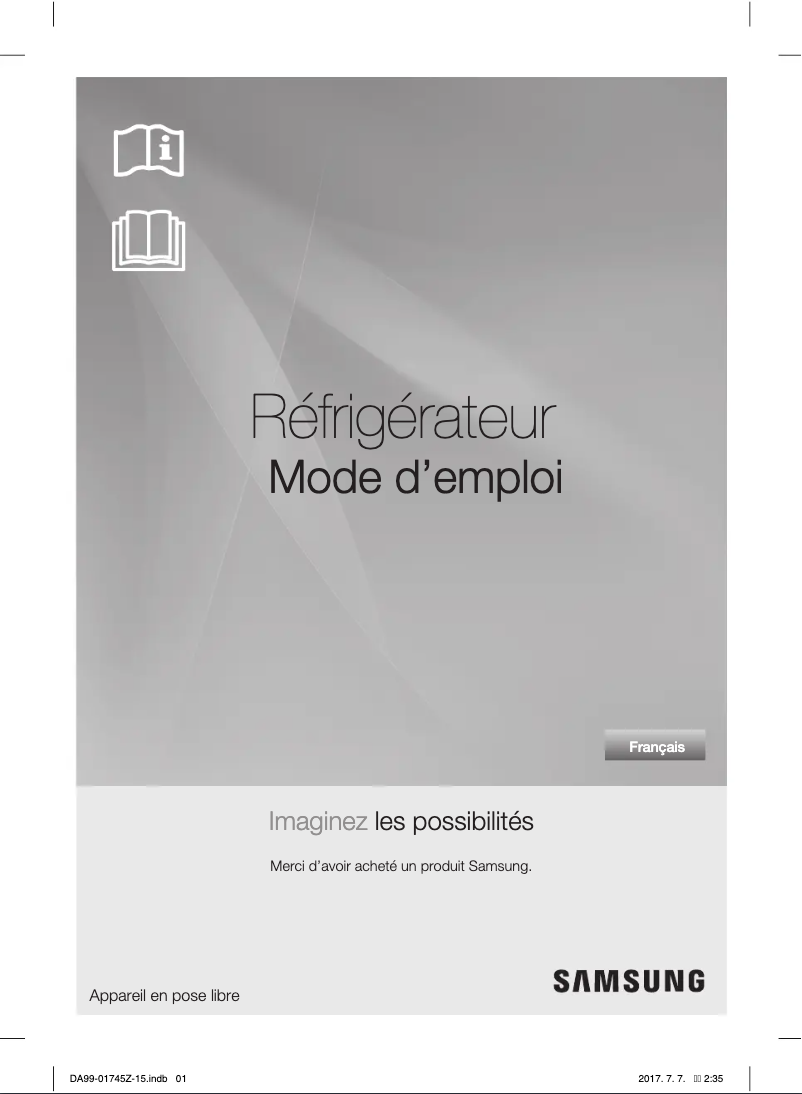 Page 1 de la notice Manuel utilisateur Samsung RS61782GDSP