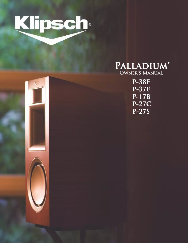 Page 1 de la notice Manuel utilisateur Klipsch P-27C