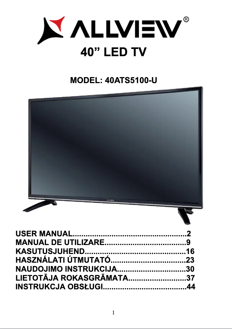 Image de la première page du manuel de l'appareil Tv 40ATS5100-U
