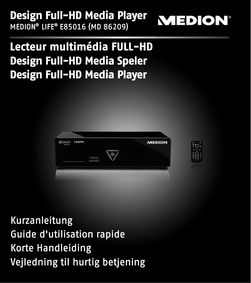 Page n°1 - Manuel utilisateur Medion E85016 (MD 86209)