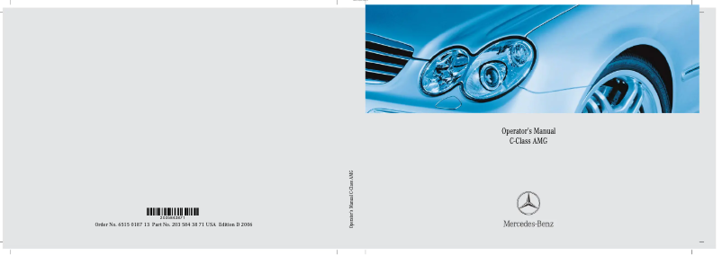Page 1 de la notice Manuel utilisateur Mercedes-Benz C-Class AMG (2006)