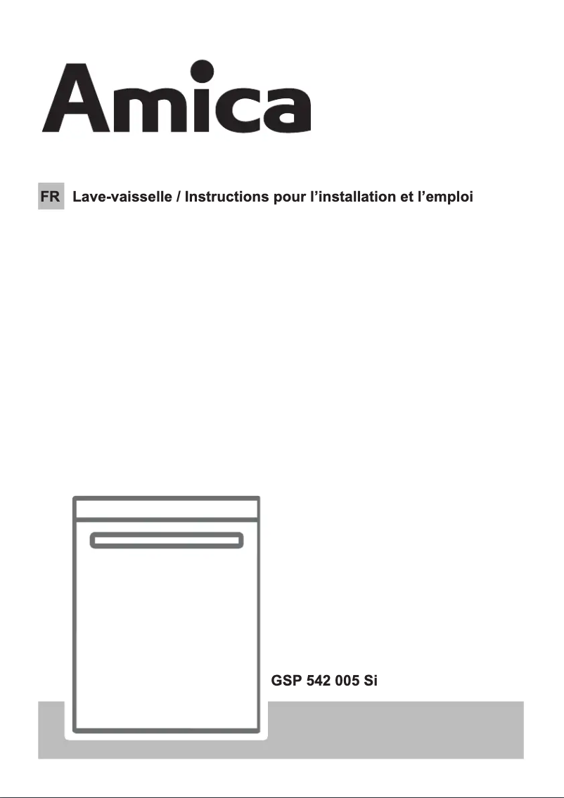 Page n°1 - Manuel utilisateur Amica GSP 542 005 Si