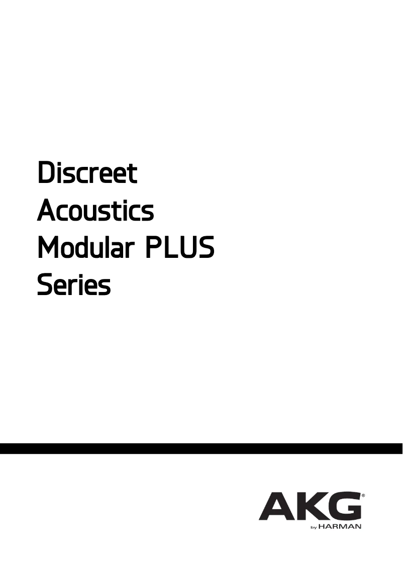 Page n°1 - Manuel utilisateur AKG CK43