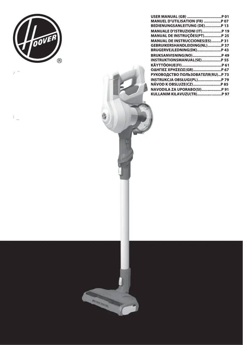 Page n°1 - Manuel utilisateur Hoover H-FREE 100 HF122PTA 011