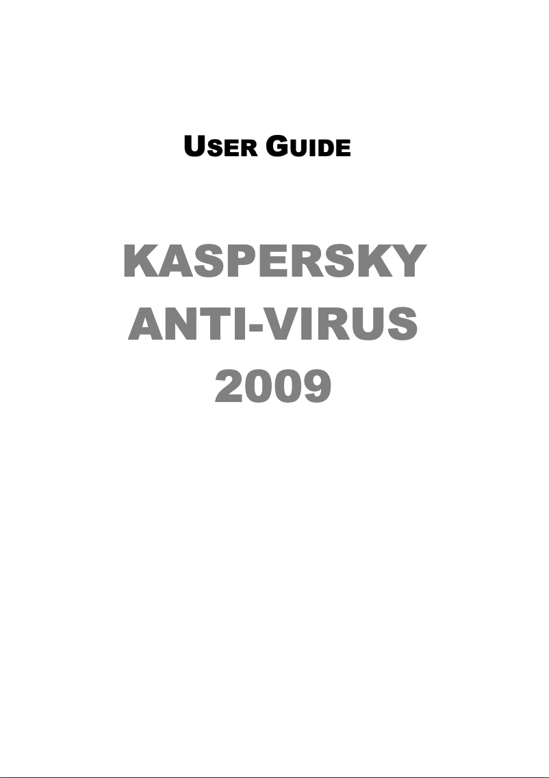 Image de la première page du manuel de l'appareil Anti-Virus 2009