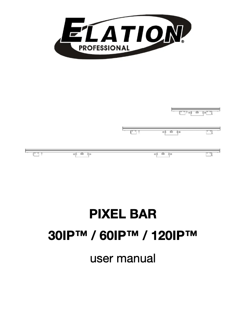 Page 1 de la notice Manuel utilisateur Elation Pixel Bar 60IP