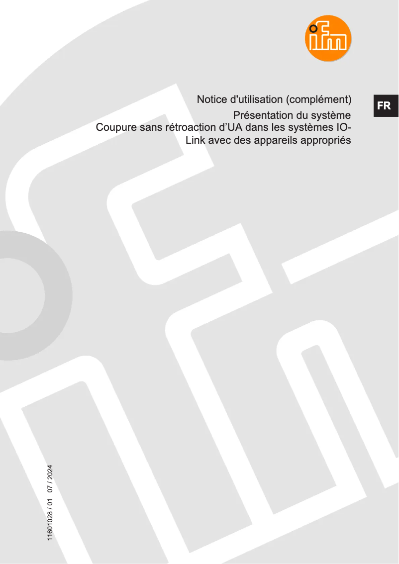 Page n°1 - Manuel utilisateur IFM AL1202
