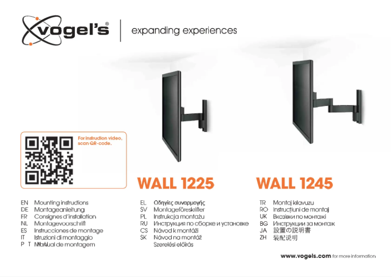 Página 1 del manual Manual de usuario Vogel's WALL 1225