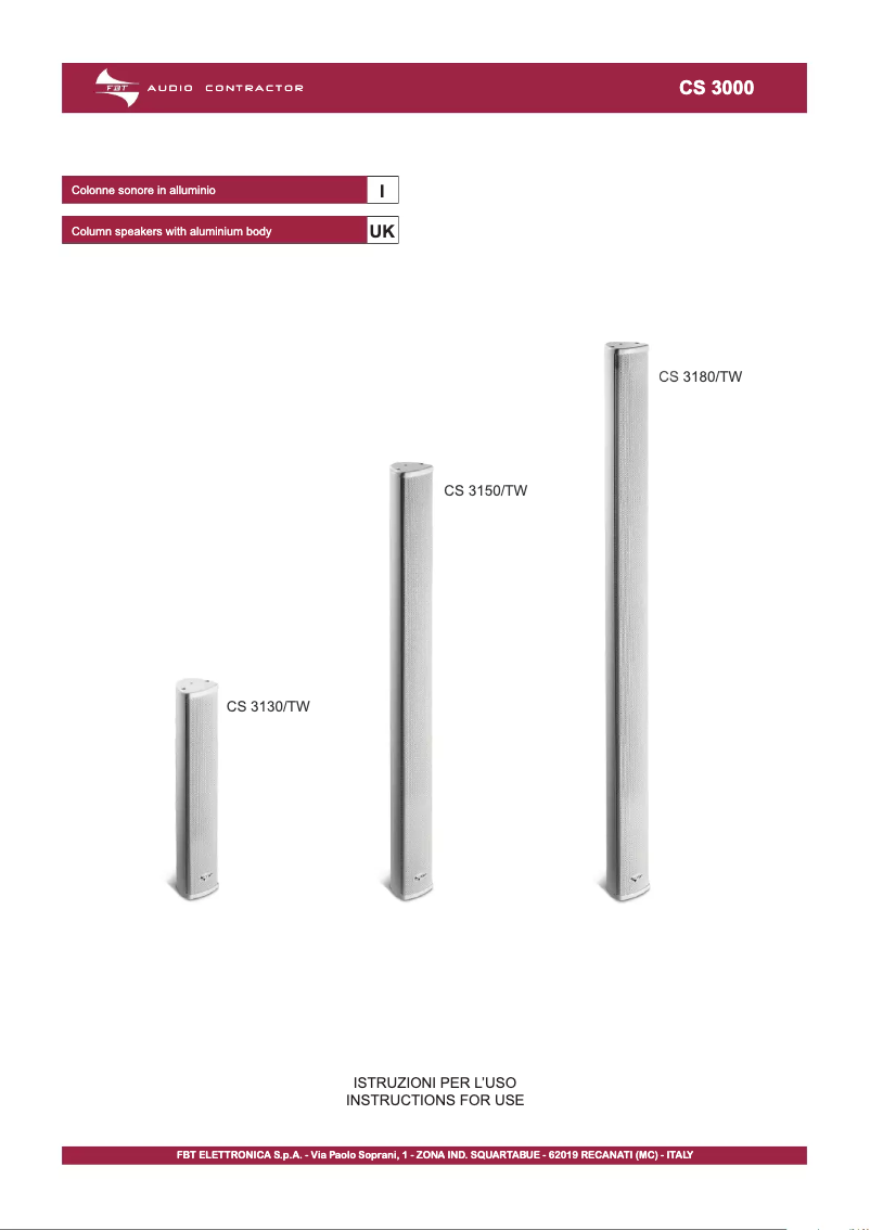 Image de la première page du manuel de l'appareil CS 3130/TW