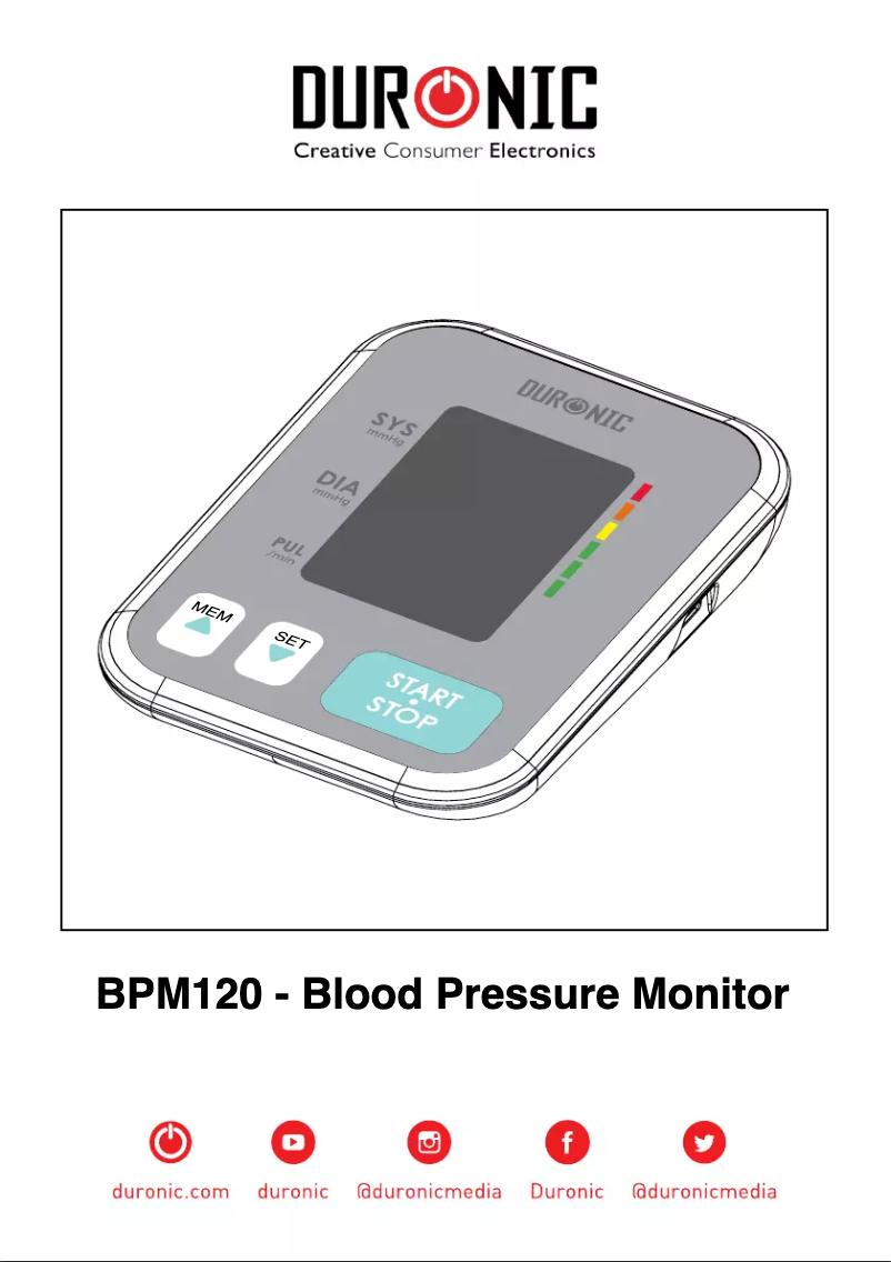 Página 1 del manual Manual de usuario Duronic BPM120