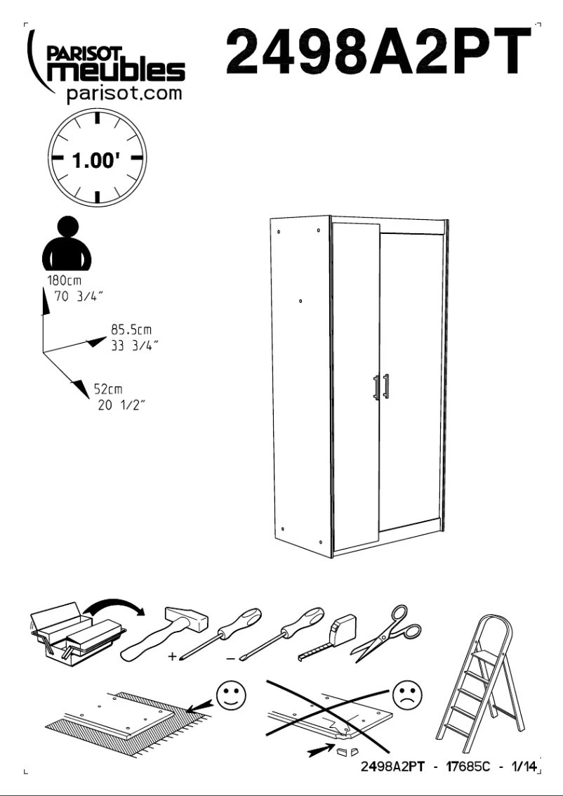 Page n°1 - Manuel utilisateur Parisot Charly 2498A2PT