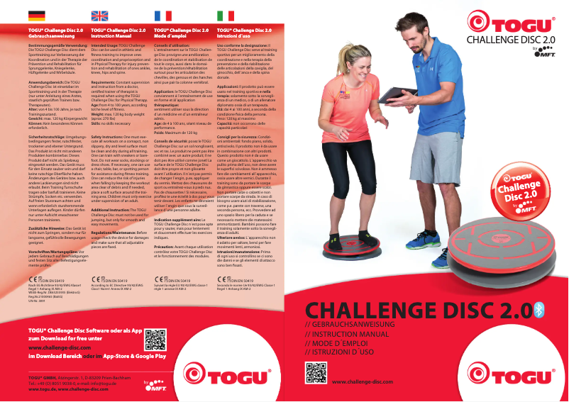 Page 1 de la notice Manuel utilisateur TOGU Challenge Disc 2.0