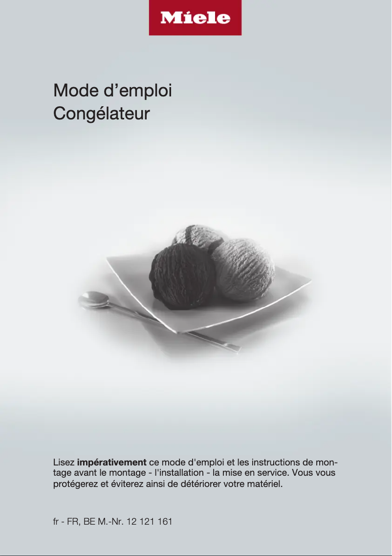 Page 1 de la notice Manuel utilisateur Miele FNS 4382 E