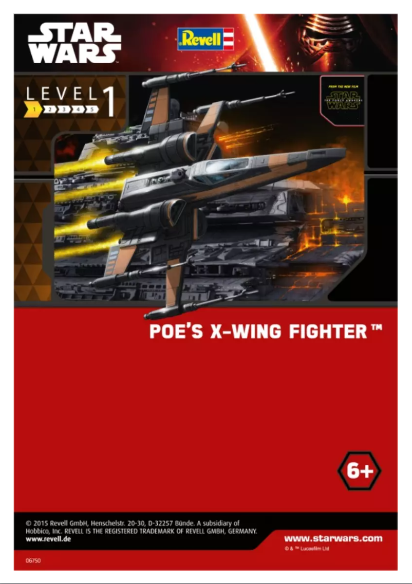 Page n°1 - Manuel utilisateur Revell Poe's X-wing Fighter