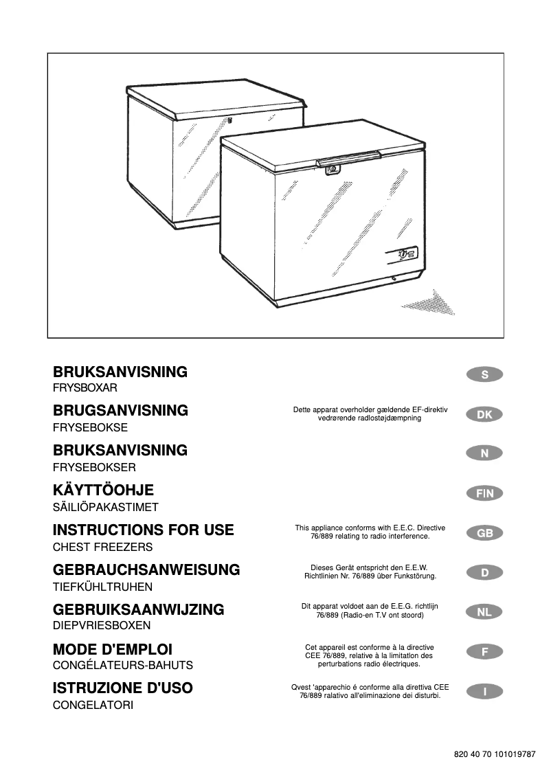 Page n°1 - Manuel utilisateur Elektro Helios BK275-3FF