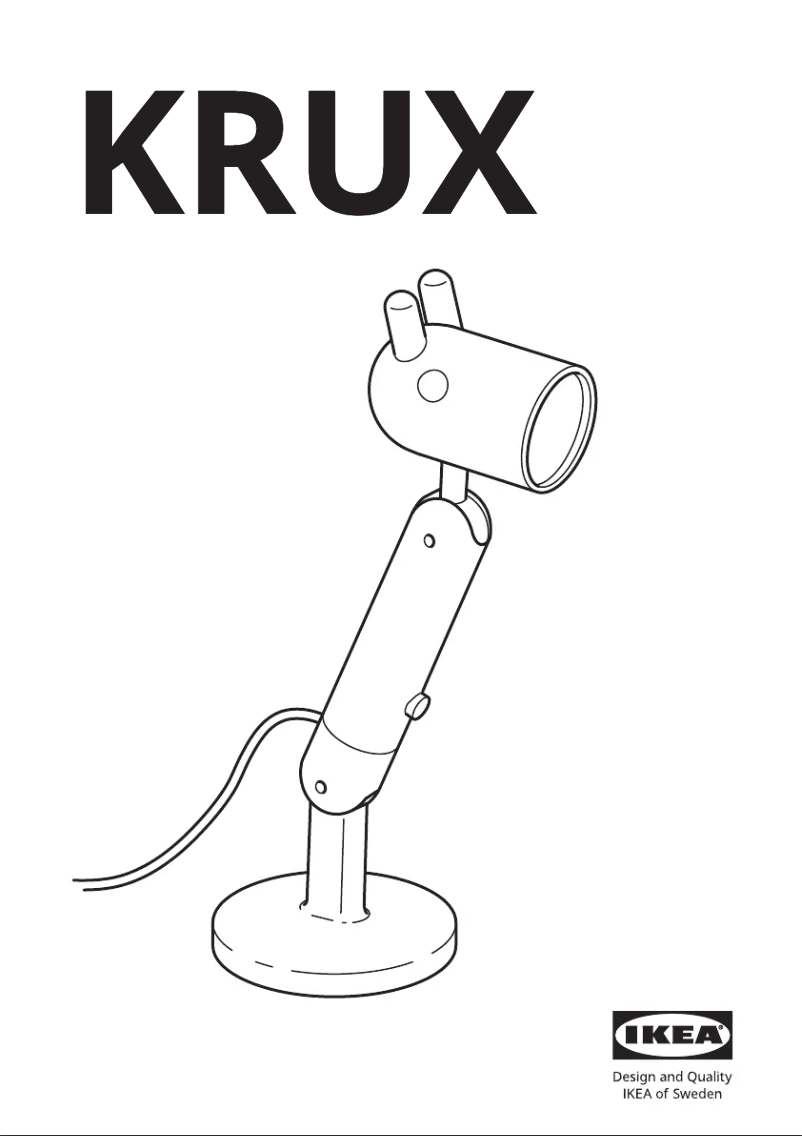 Page 1 de la notice Manuel utilisateur Ikea KRUX 303.254.70