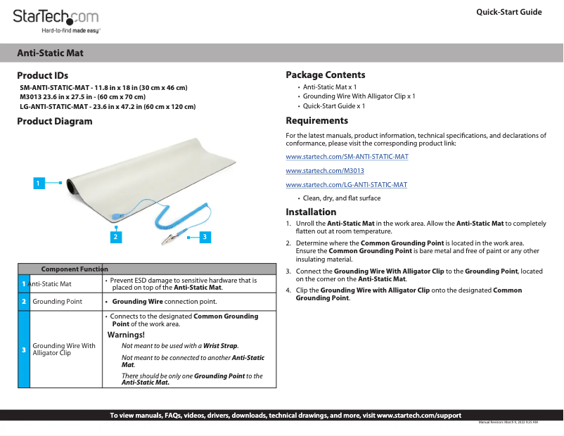 Image de la première page du manuel de l'appareil LG-ANTI-STATIC-MAT