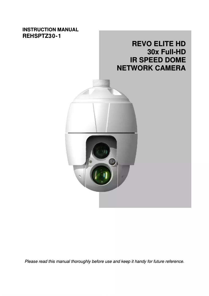 Página 1 del manual Manual de usuario REVO REHSPTZ30-1WM