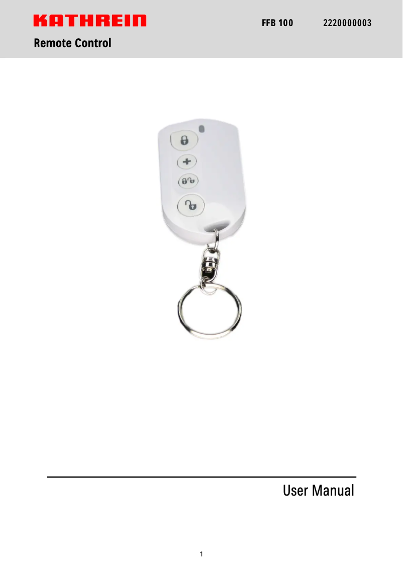 Página 1 del manual Manual de usuario Kathrein FFB 100