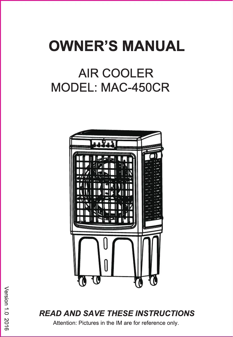 Imagen de la primera página del manual del dispositivo MAC-450CR