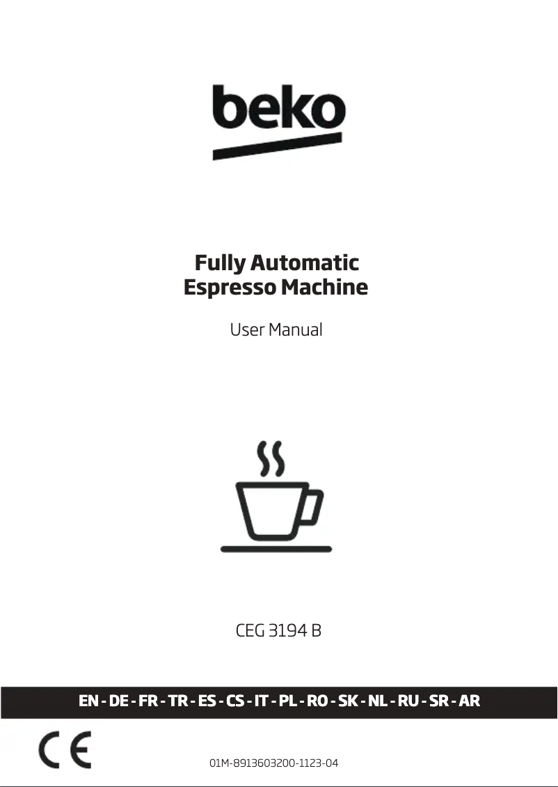 Page 1 de la notice Manuel utilisateur Beko CEG 3194 B