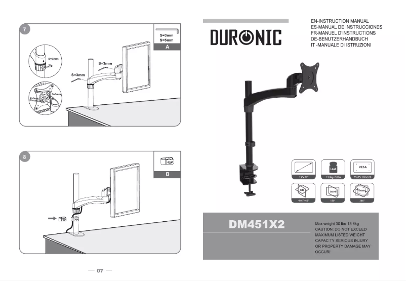 Página 1 del manual Manual de usuario Duronic DM451X2