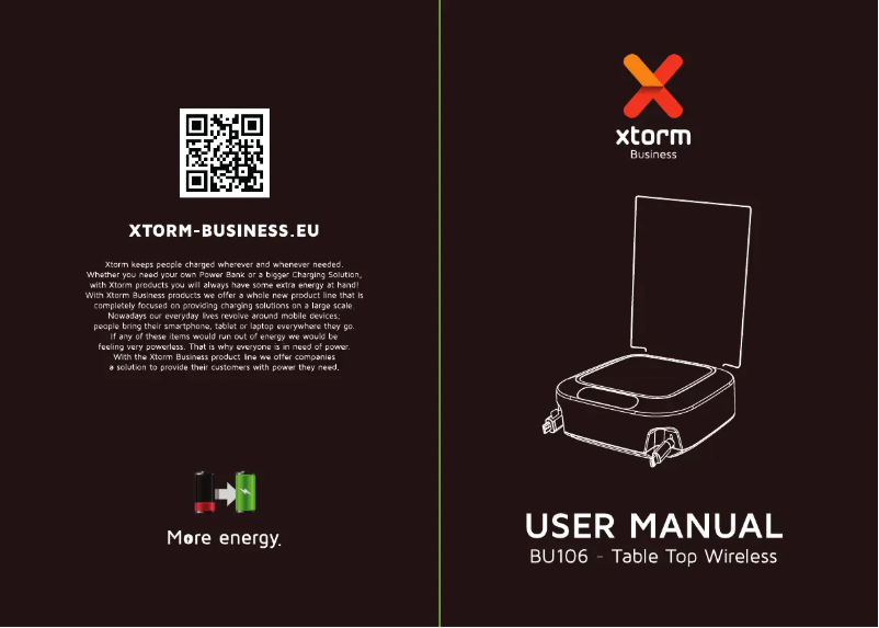 Page 1 de la notice Manuel utilisateur Xtorm BU106