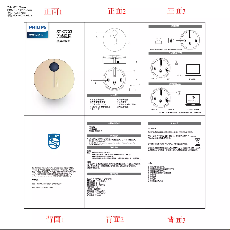 Page 1 de la notice Guide de démarrage rapide Philips SPK7703
