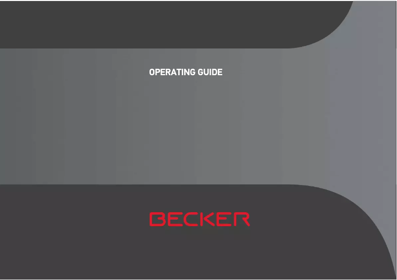 Page n°1 - Manuel utilisateur Becker Active.5S