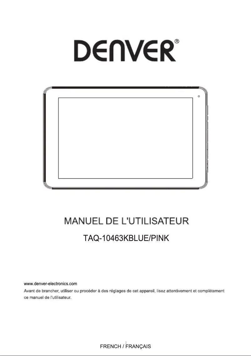 Image de la première page du manuel de l'appareil TAQ-10463