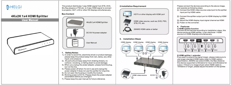 Page n°1 - Manuel utilisateur HELGI HLG0314PRO