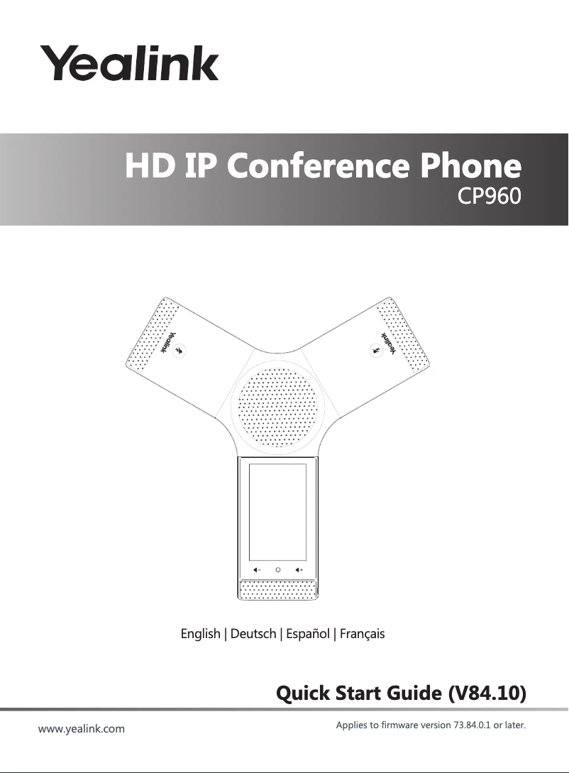 Image de la première page du manuel de l'appareil CP960