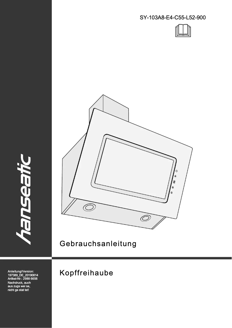 Imagen de la primera página del manual del dispositivo SY-103A8-E4-C55-L52-900