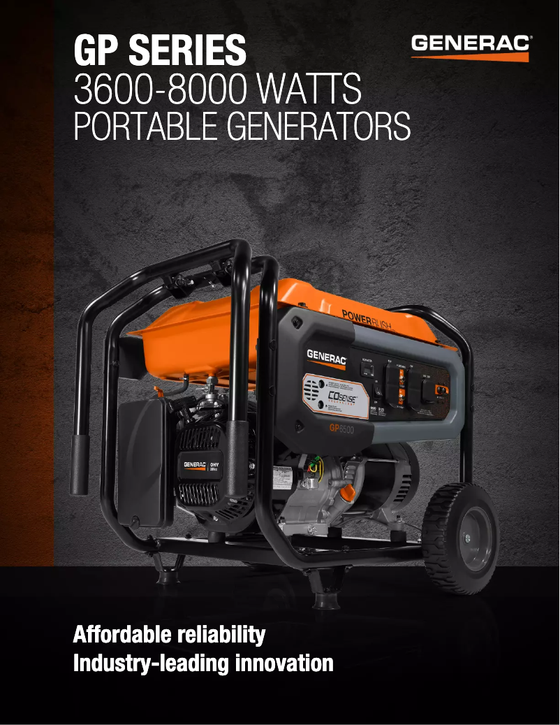 Image de la première page du manuel de l'appareil GP Series 8000E