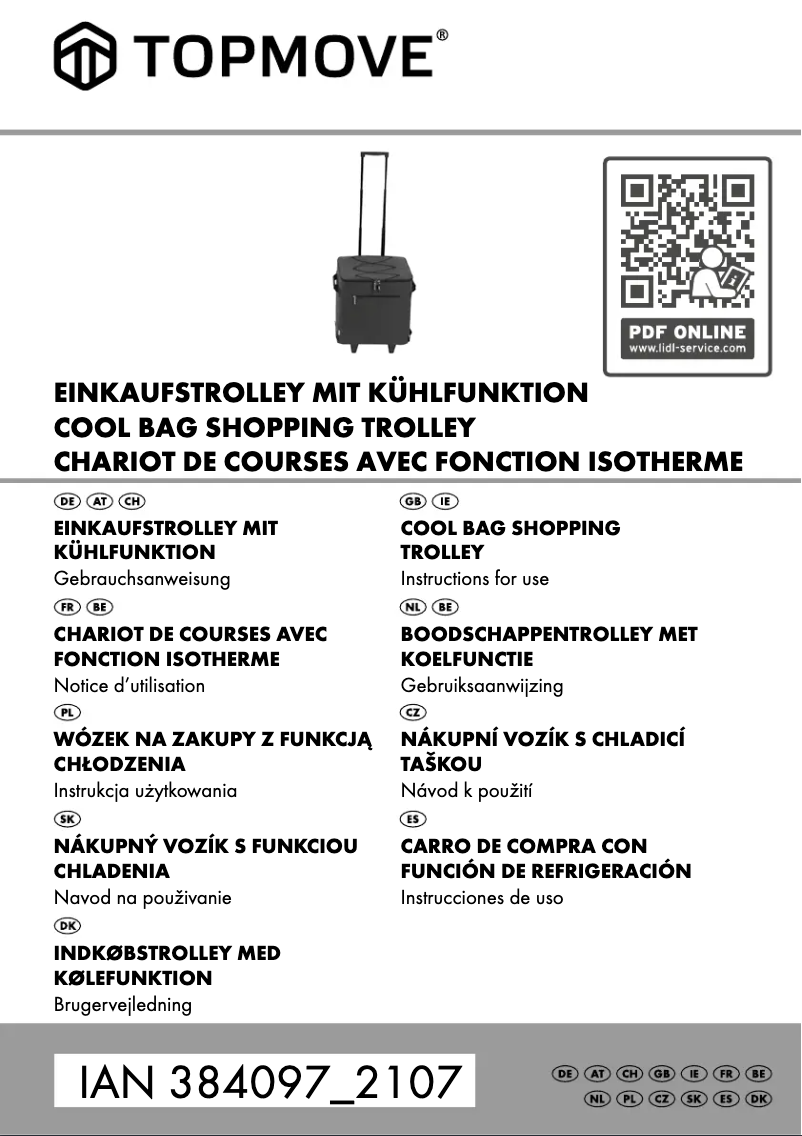 Page n°1 - Manuel utilisateur Topmove IAN 384097