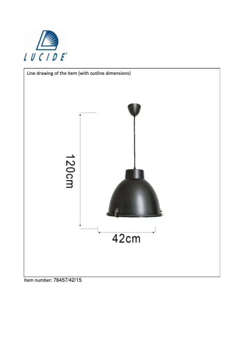 Page 1 de la notice Manuel utilisateur Lucide Industry-Bis