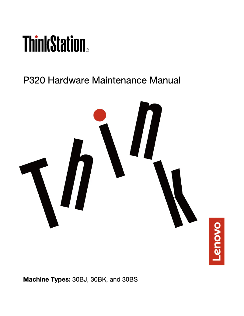Page n°1 - Manuel utilisateur Lenovo ThinkStation P320
