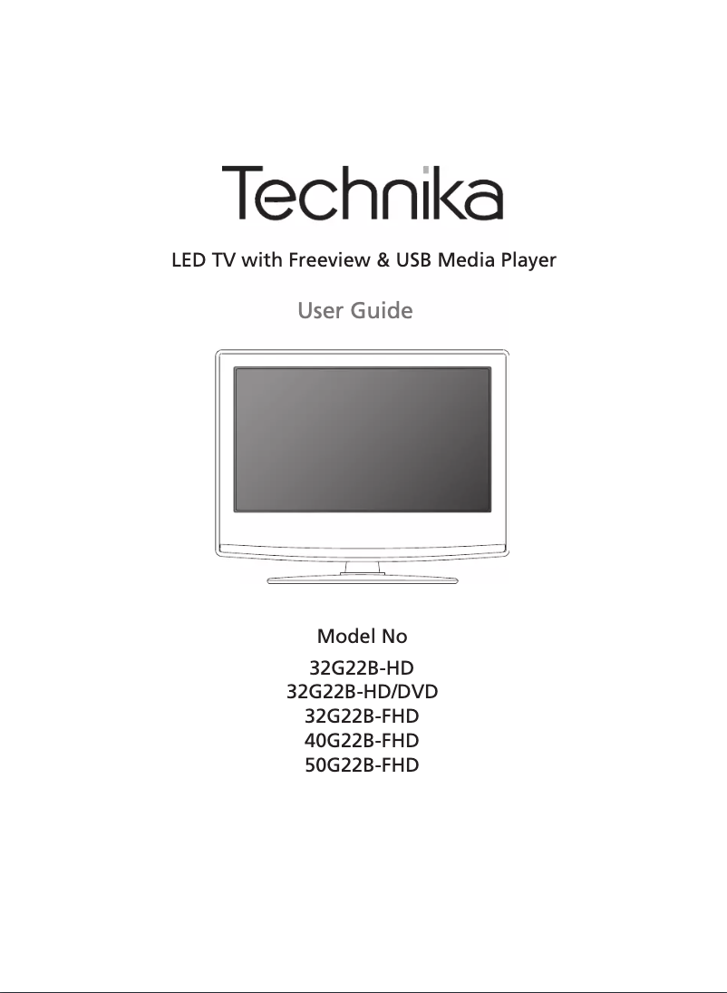 Page n°1 - Manuel utilisateur Technika 32G22B-HD