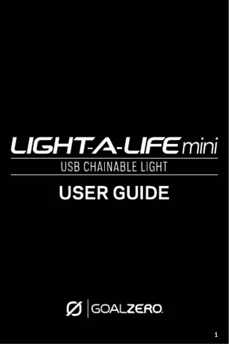 Page 1 de la notice Manuel utilisateur Goal Zero Light-A-Life MINI