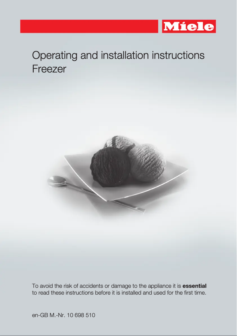 Page 1 de la notice Manuel utilisateur Miele FN 26062 ws
